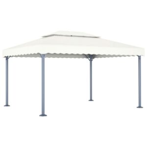 Huvimaja valonauhoilla 400x300 cm kerma alumiini -