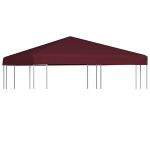 Huvimajan katto 310 g/m² 3x3 m viininpunainen - Punainen