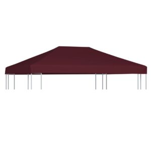 Huvimajan katto 310 g/m² 3x4 m viininpunainen - Punainen
