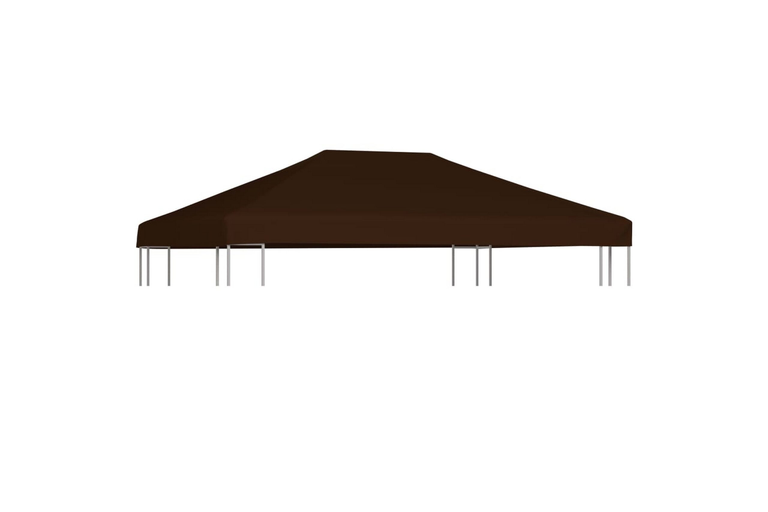 Huvimajan katto 310 g/m² 3x4 m ruskea - Ruskea