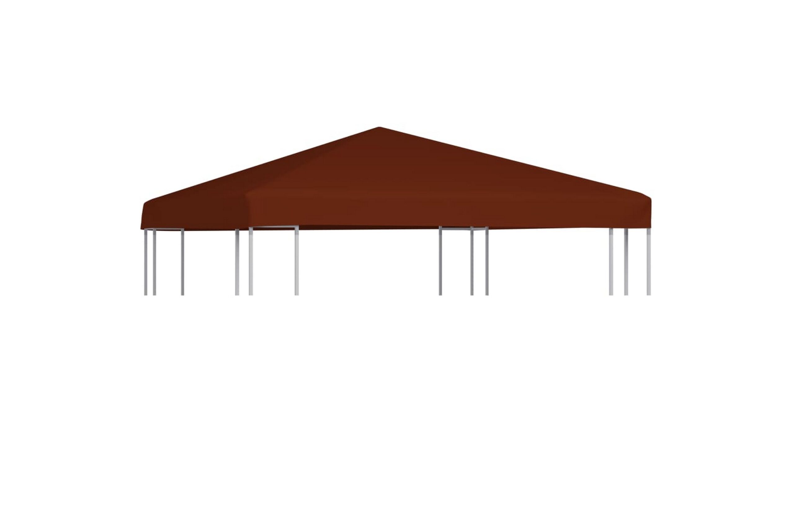 Huvimajan katto 310 g/m² 3x3 m terrakotta - Punainen