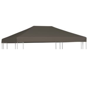 Huvimajan katto 310 g/m² 3x4 m harmaanruskea - Ruskea