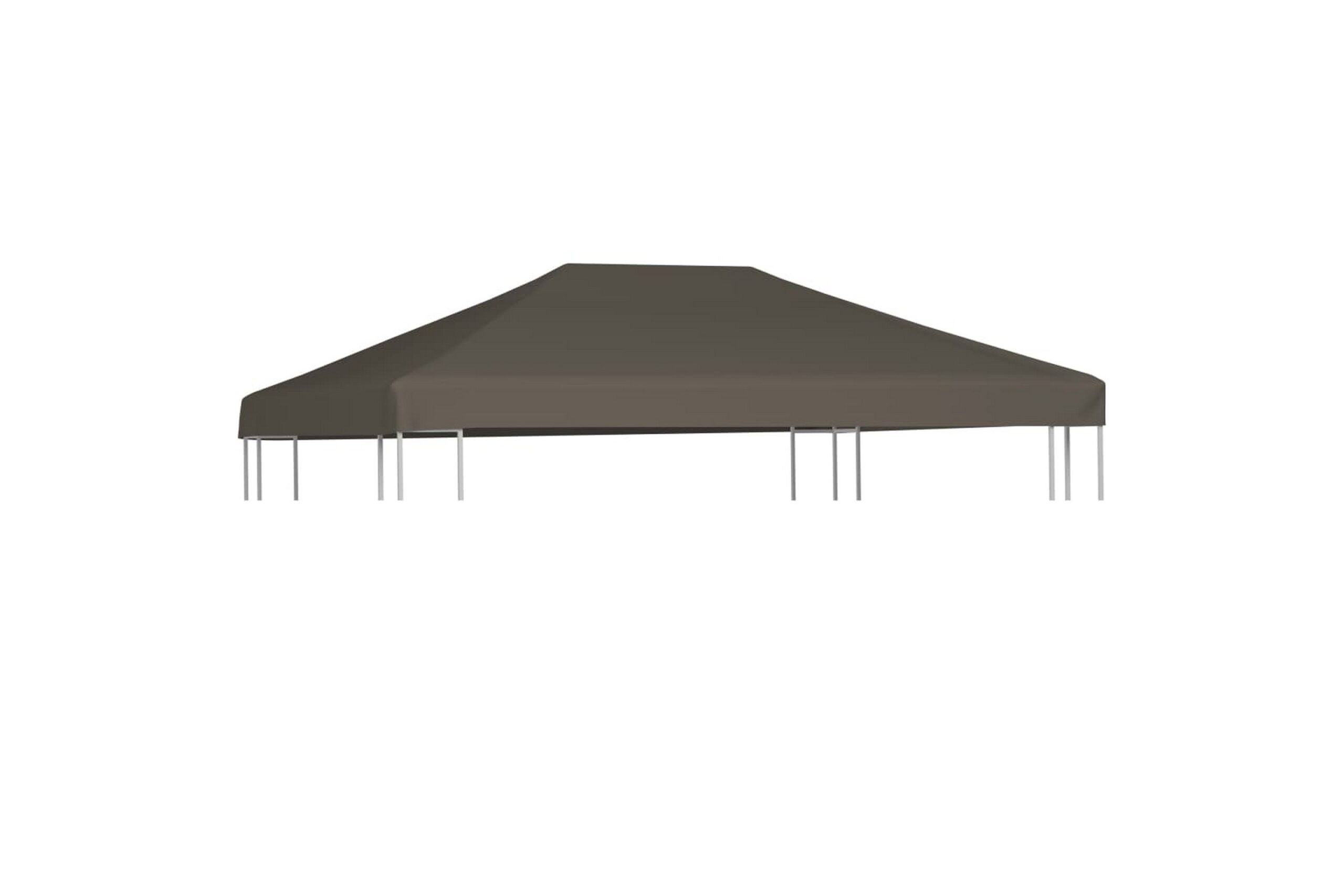 Huvimajan katto 310 g/m² 3x4 m harmaanruskea - Ruskea