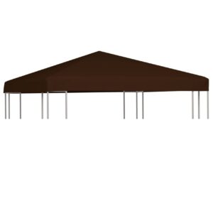 Huvimajan katto 310 g/m² 3x3 m ruskea - Ruskea