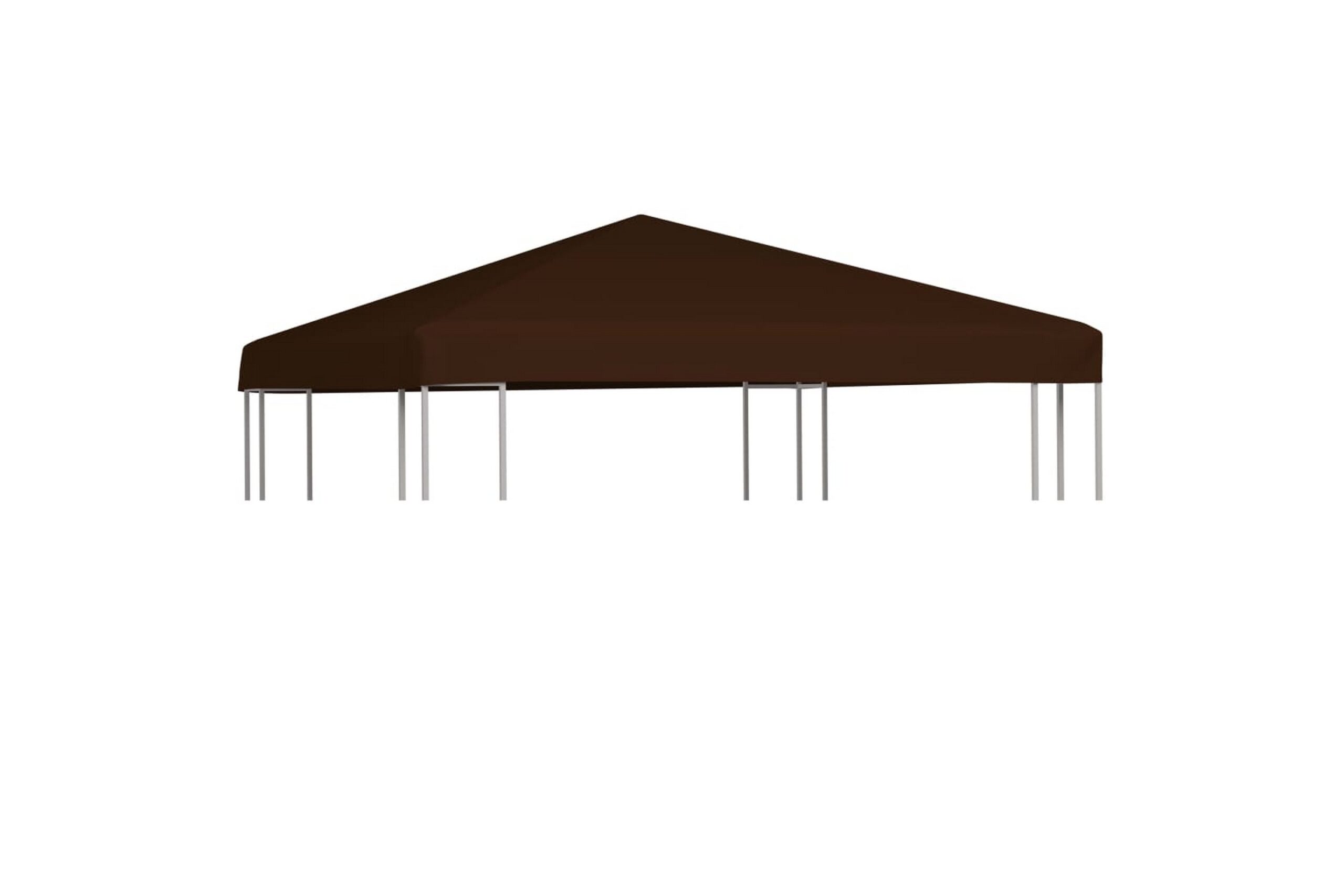 Huvimajan katto 310 g/m² 3x3 m ruskea - Ruskea