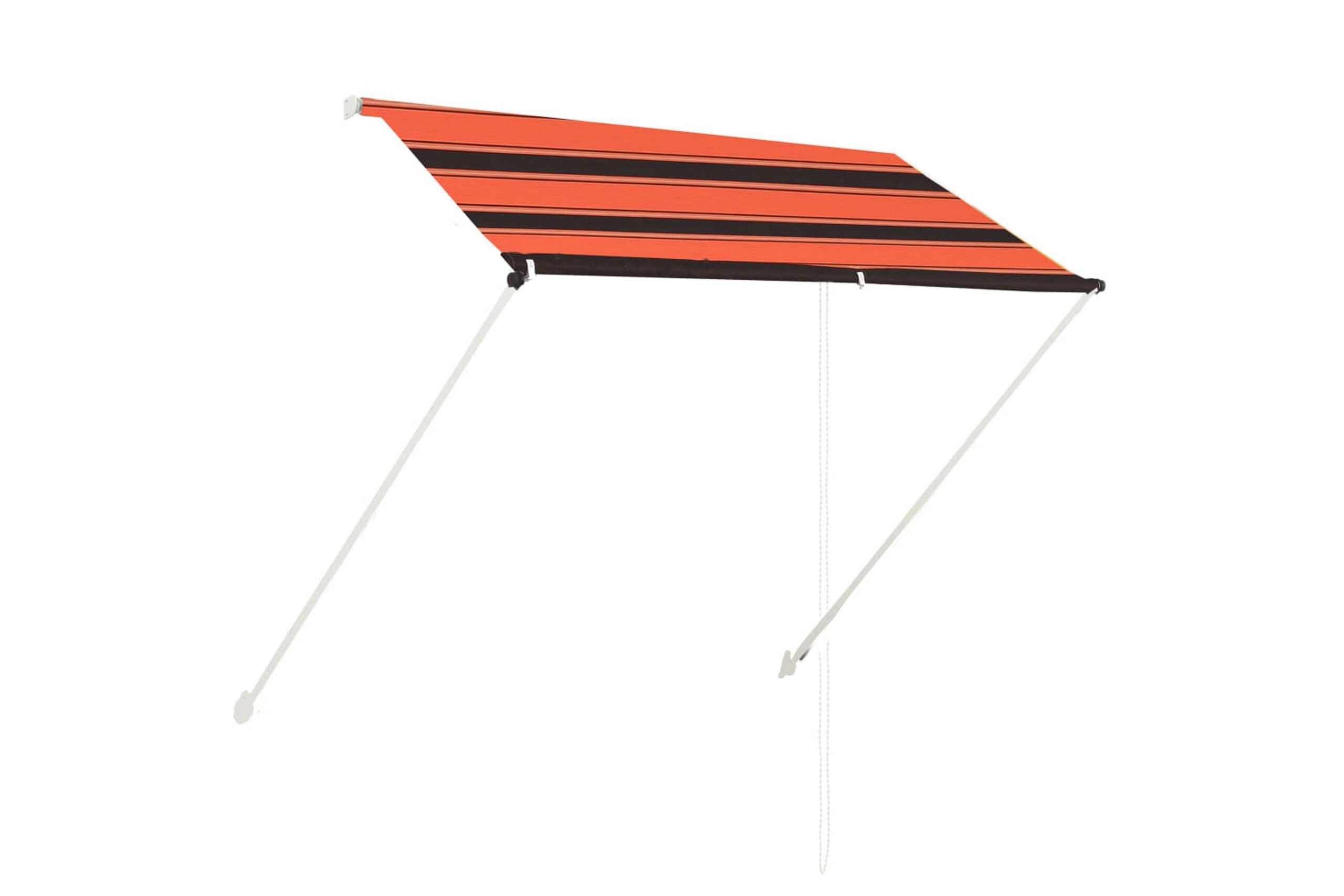Sisäänkelattava markiisi 200x150 cm oranssi ja ruskea - Monivärinen