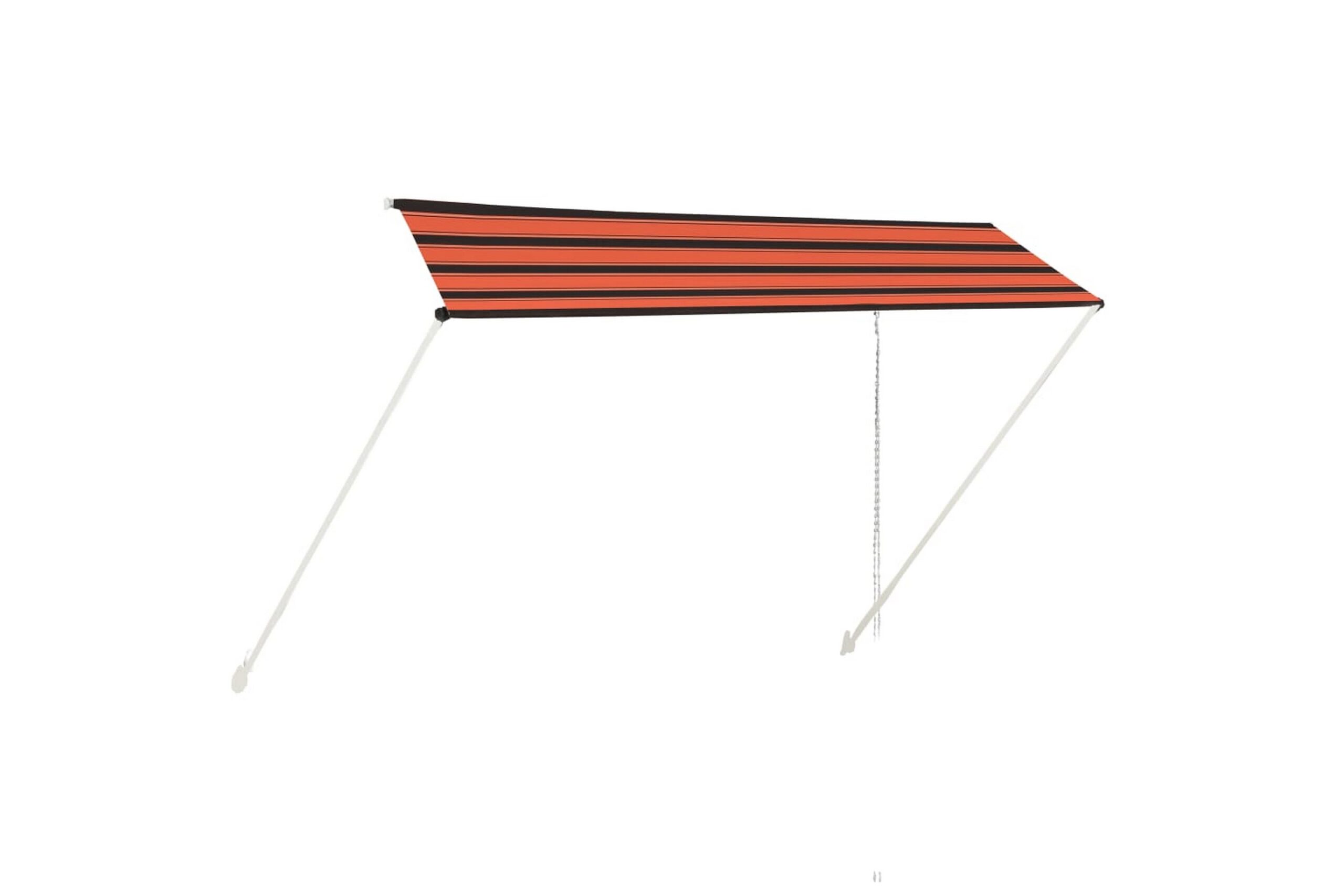 Sisäänkelattava markiisi 350x150 cm oranssi ja ruskea - Monivärinen