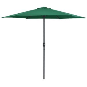 Aurinkovarjo alumiinitanko 270x246 cm vihreä - Vihreä