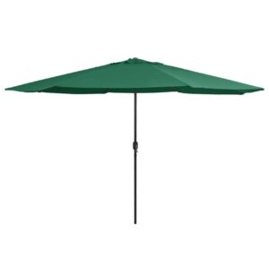 Aurinkovarjo metallirunko 400 cm vihreä -