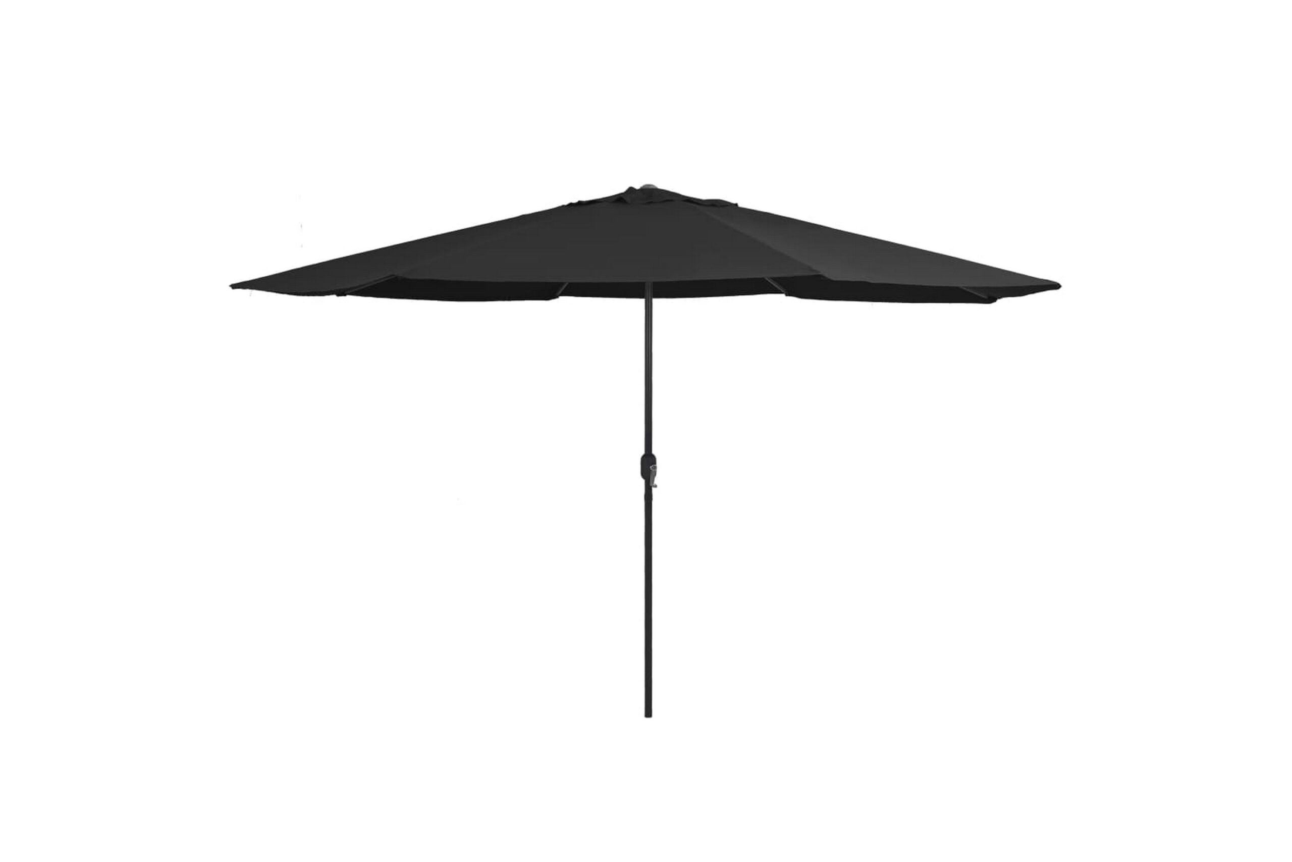 Aurinkovarjo metallirunko 400 cm musta - Musta