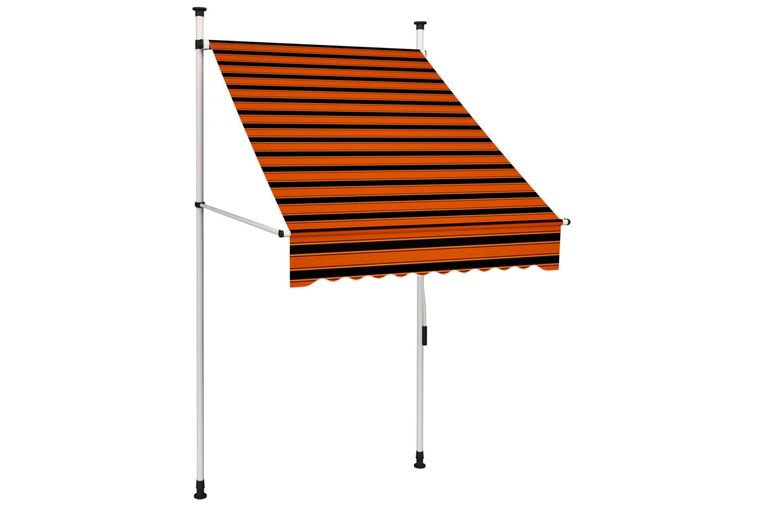 Sisäänkelattava markiisi 100 cm oranssi ja ruskea - Monivärinen