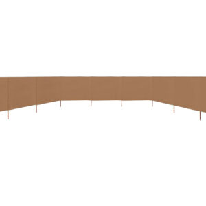 Tuulensuojakangas 9 paneelilla 1200x160 cm ruskeanharmaa - Ruskea