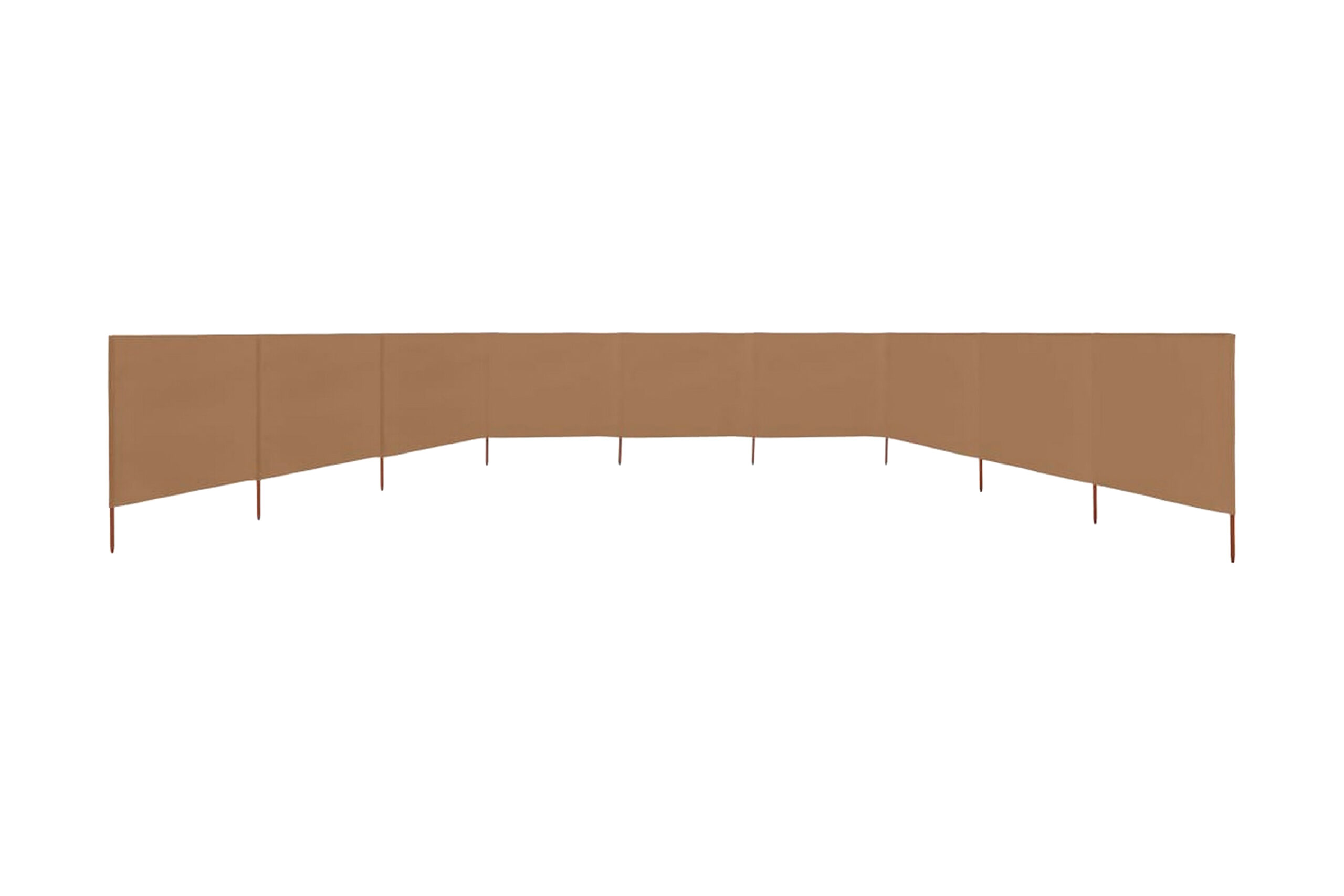 Tuulensuojakangas 9 paneelilla 1200x160 cm ruskeanharmaa - Ruskea