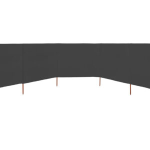 Tuulensuojakangas 5 paneelilla 600x80 cm antrasiitti - Antrasiitti
