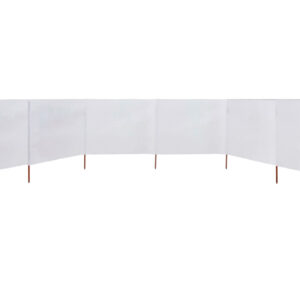 Tuulensuojakangas 6 paneelilla 800x120 cm hiekanvalkoinen - Valkoinen