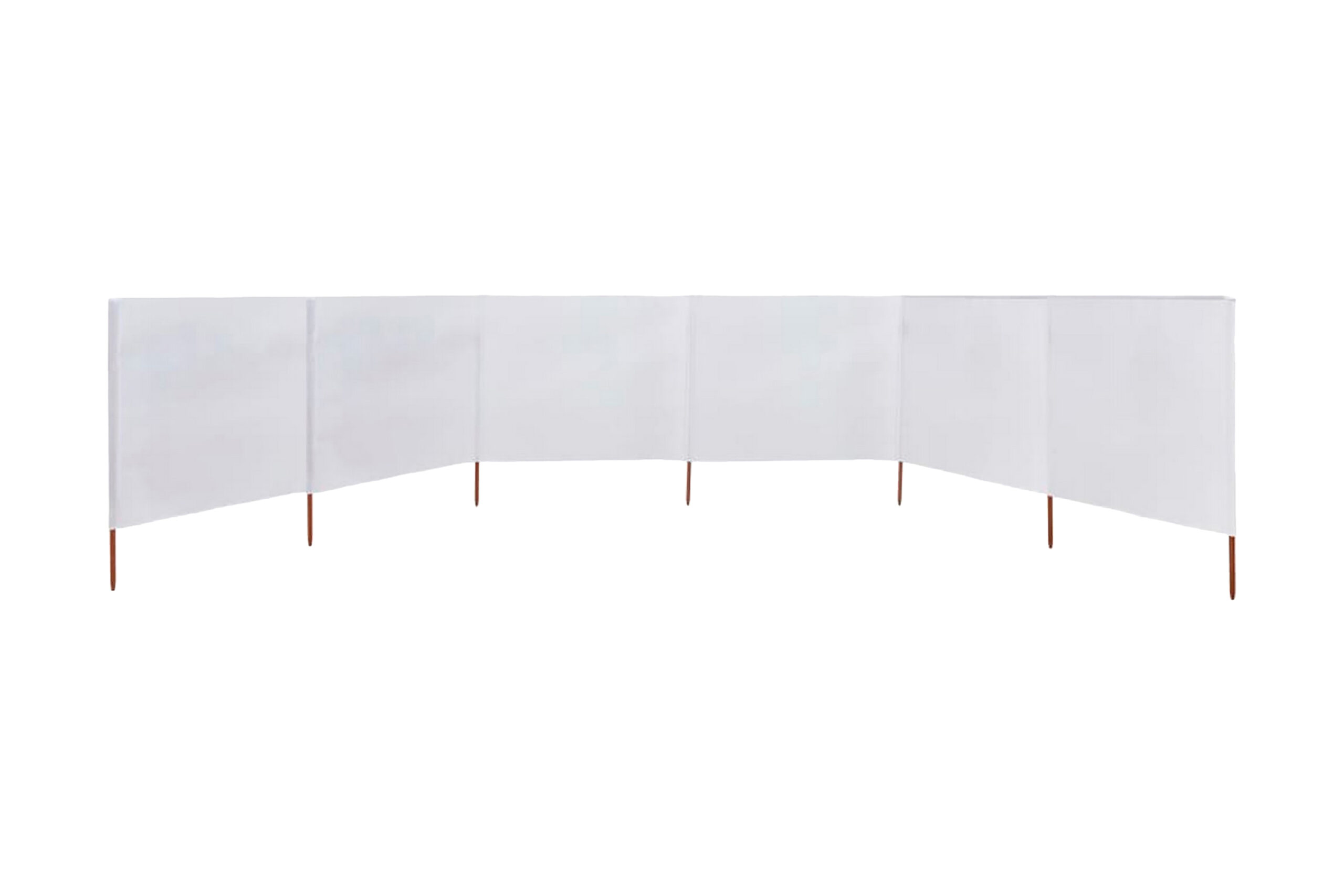 Tuulensuojakangas 6 paneelilla 800x120 cm hiekanvalkoinen - Valkoinen
