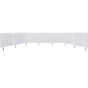 Tuulensuojakangas 9 paneelilla 1200x160 cm hiekan valkoinen - Valkoinen