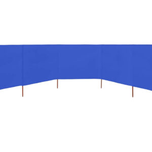 Tuulensuojakangas 5 paneelilla 600x120 cm taivaansininen - Sininen