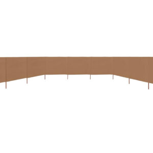 Tuulensuojakangas 9 paneelilla 1200x120 cm ruskeanharmaa - Ruskea