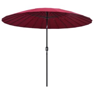 Aurinkovarjo alumiinitanko 270 cm viininpunainen - Punainen
