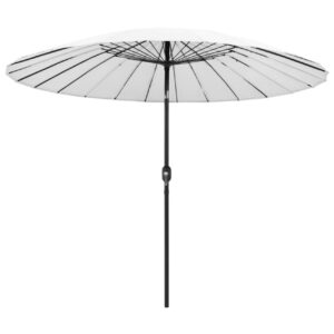 Aurinkovarjo alumiinitanko 270 cm hiekanvalkoinen - Valkoinen