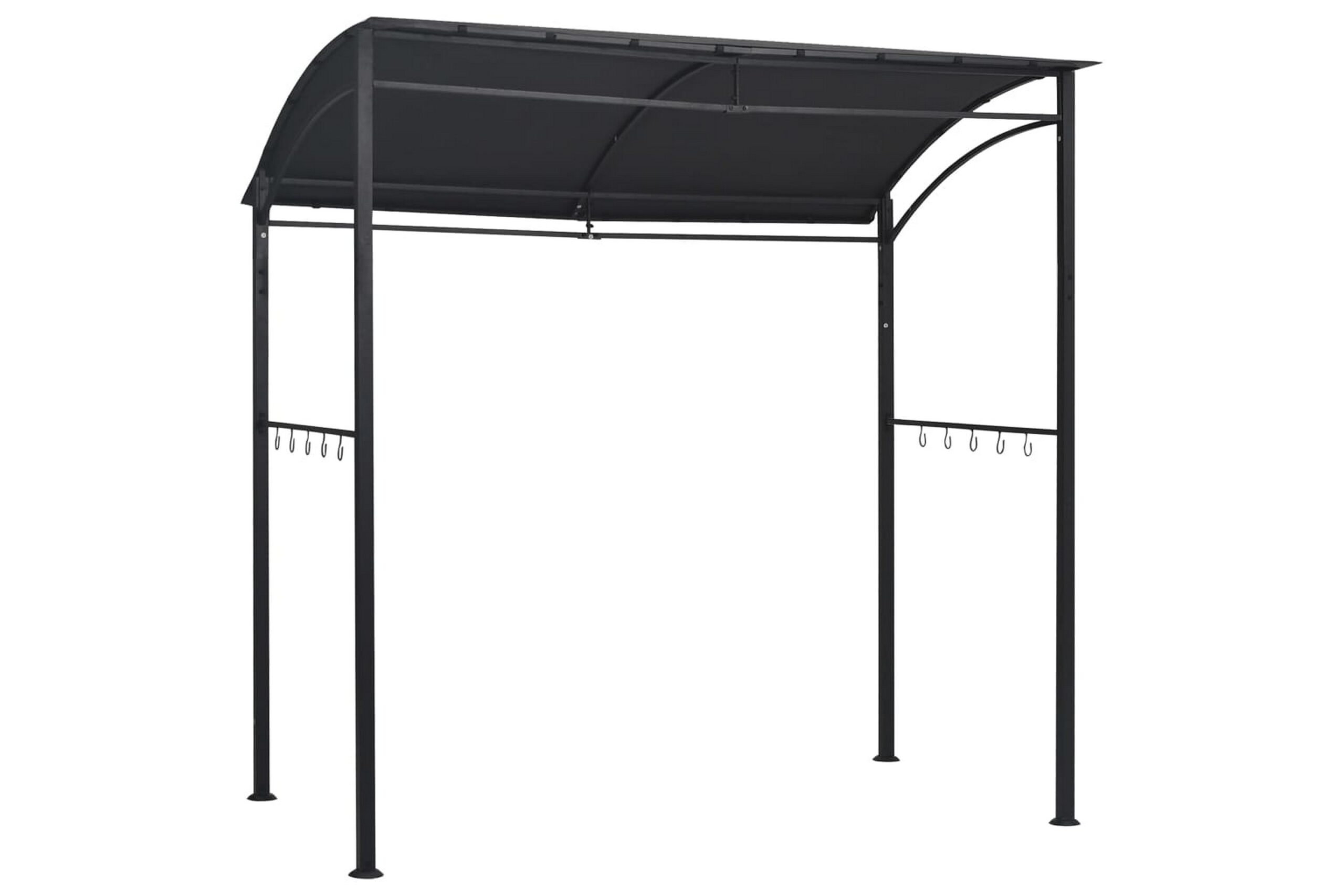 BBQ-huvimaja 215x150x220 cm antrasiitti teräs - Antrasiitti