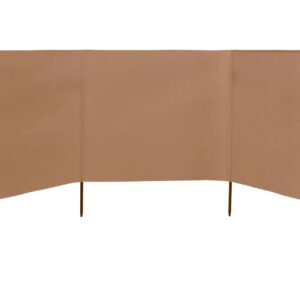 Tuulensuojakangas 3 paneelilla 400x160 cm ruskeanharmaa - Ruskea