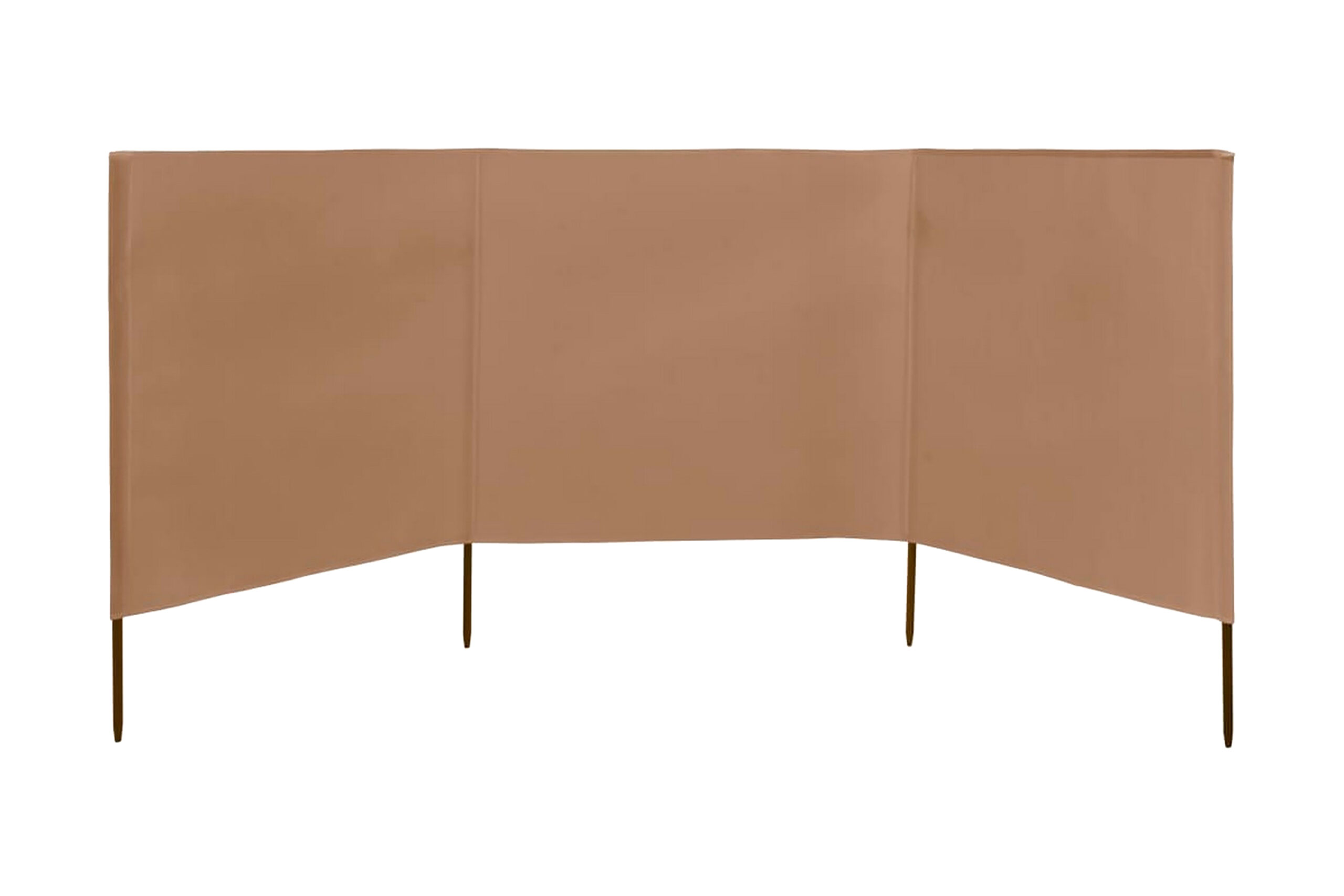 Tuulensuojakangas 3 paneelilla 400x160 cm ruskeanharmaa - Ruskea