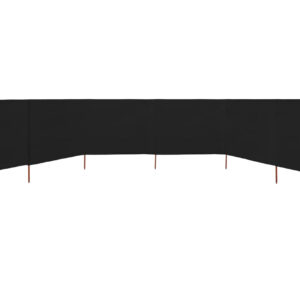 Tuulensuojakangas 6 paneelilla 800x160 cm musta - Musta