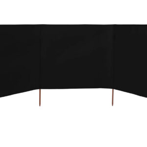 Tuulensuojakangas 3 paneelilla 400x160 cm musta -