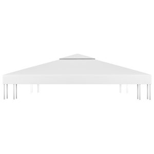 2-kerroksinen huvimajan katto 310 g/mÂ² 3x3 m valkoinen -