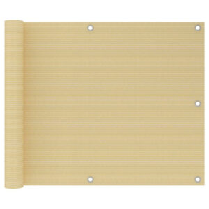 Parvekkeen suoja beige 75x500 cm HDPE - Beige
