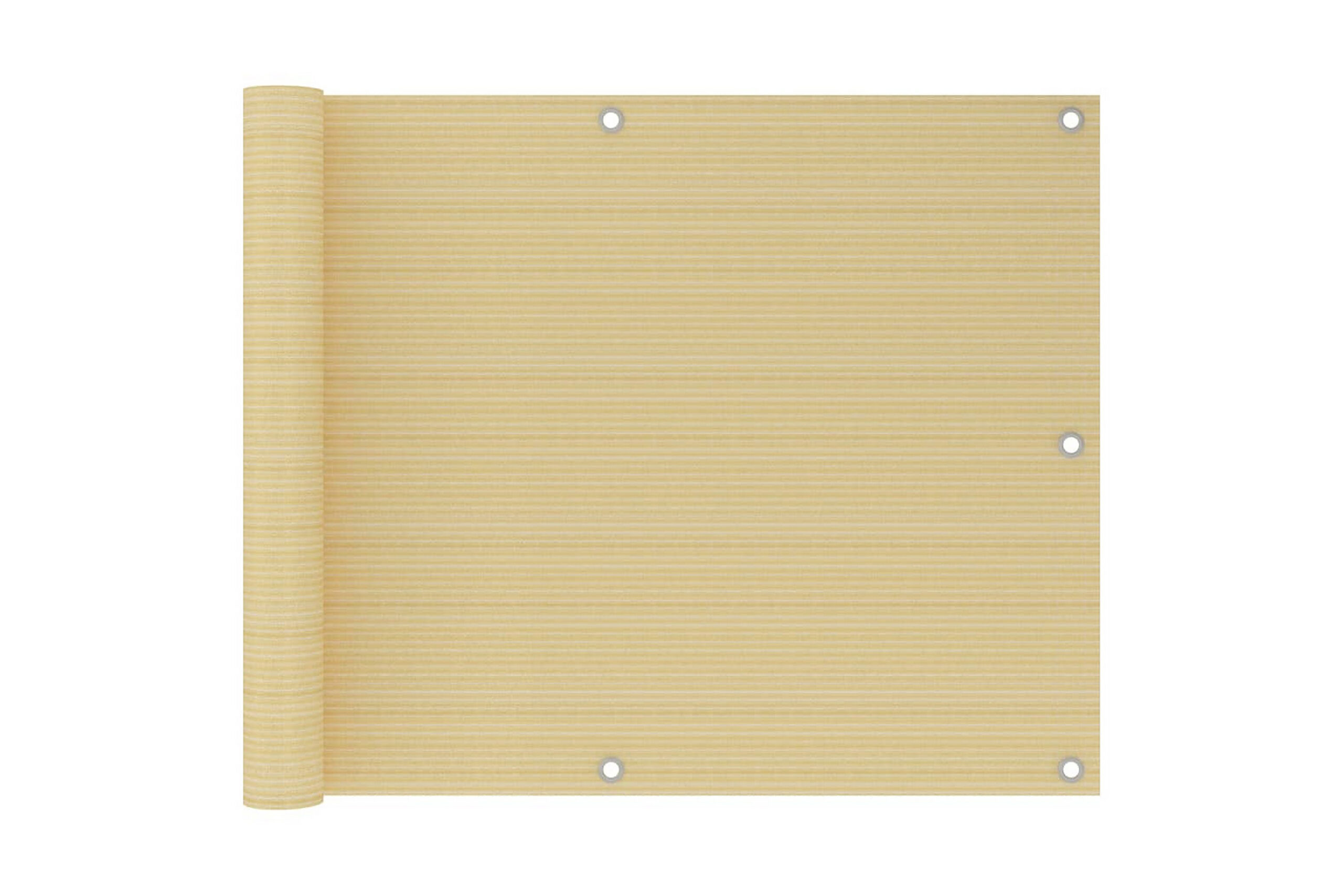 Parvekkeen suoja beige 75x500 cm HDPE - Beige