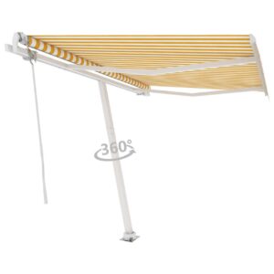 Vapaasti seisova sisäänkelattava markiisi 300x250cm - Keltainen