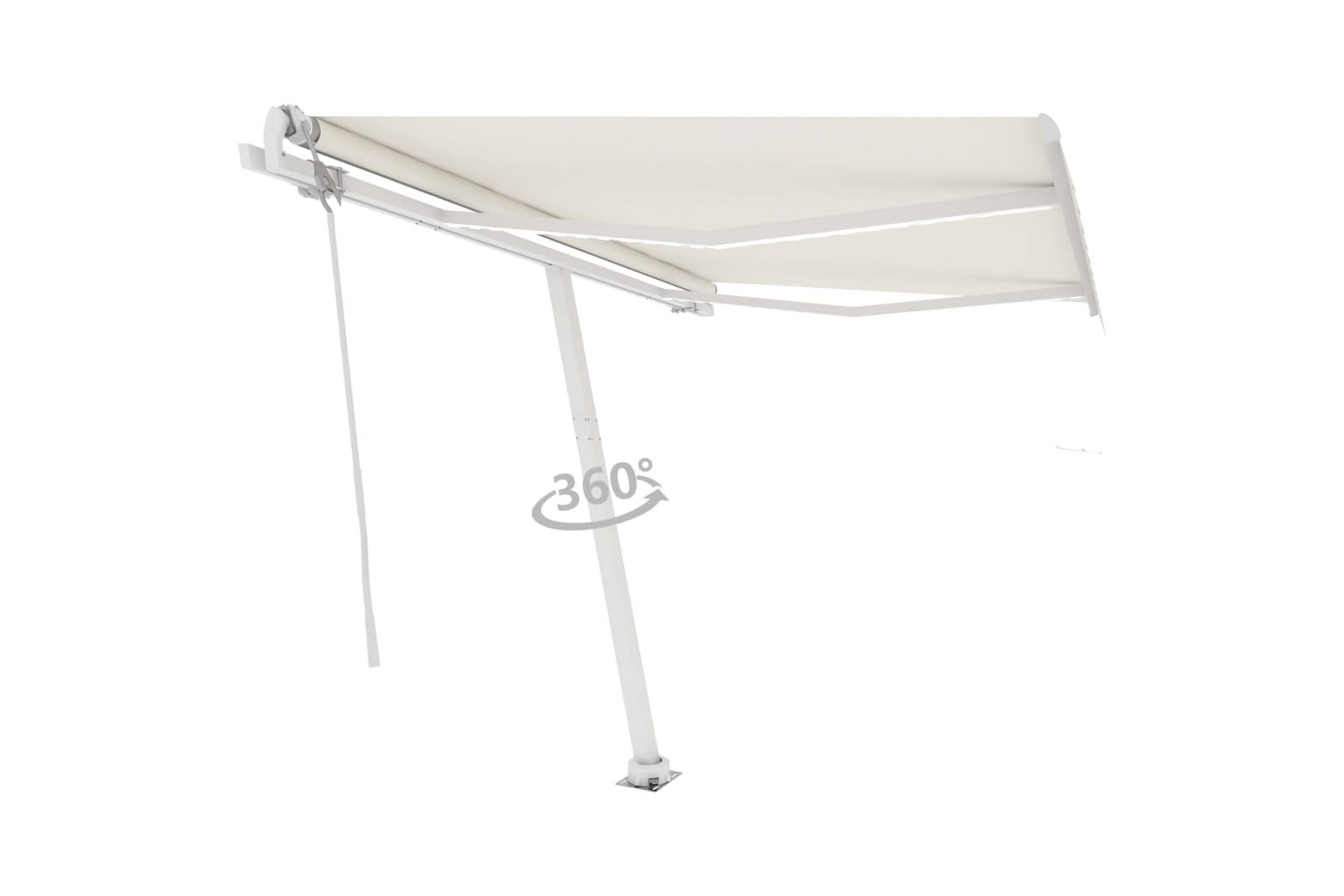 Sisäänkelattava markiisi LED/tuulisensori 300x250cm kerma - Kerma