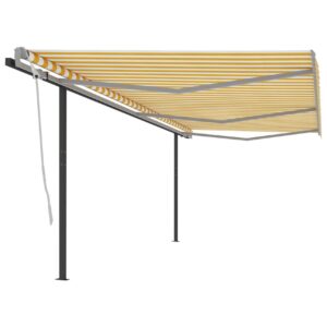 Manuaalisesti kelattava markiisi tolpilla 6x3 m -