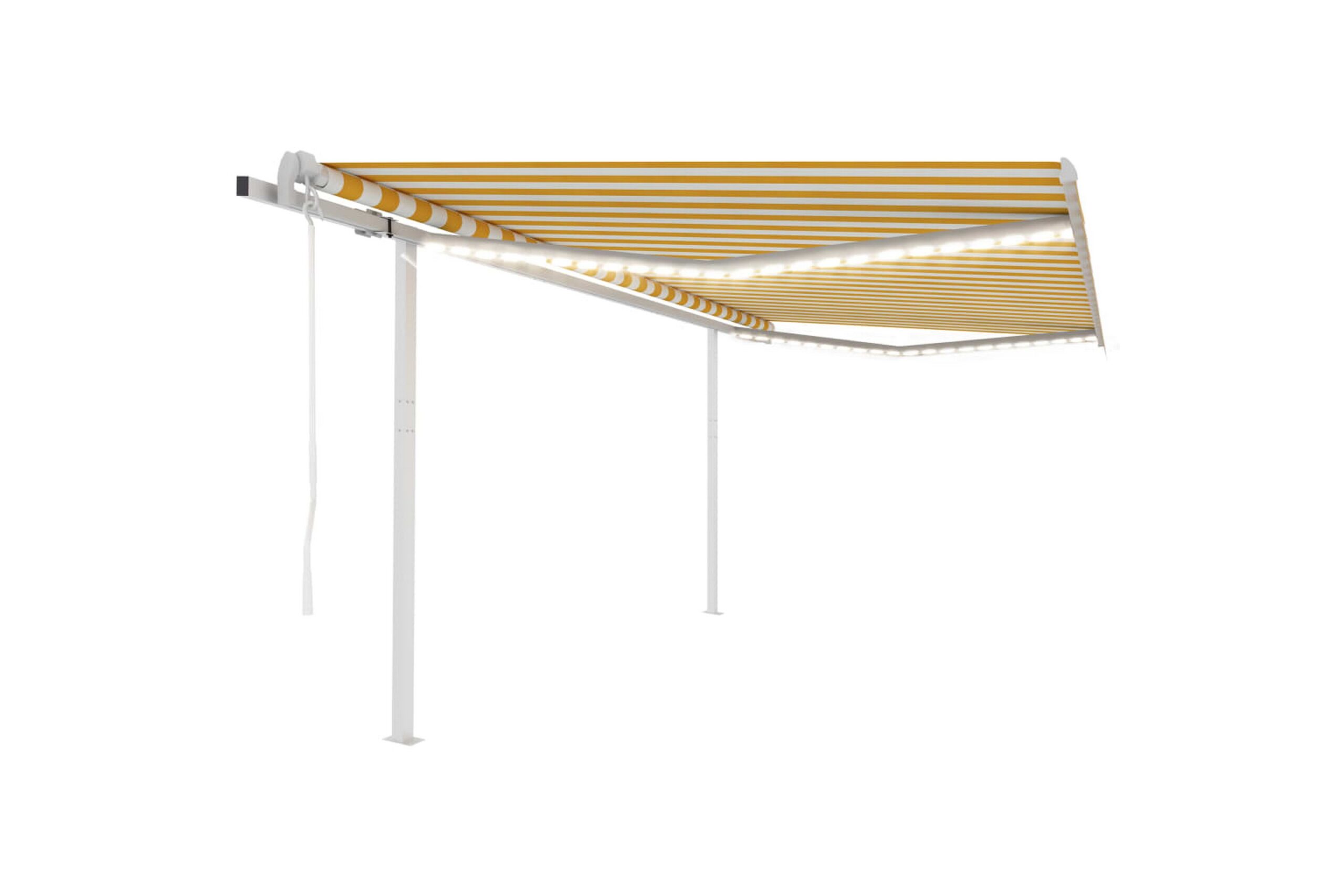 Sisäänkelattava markiisi LED/tuulisensori 4x3 m -