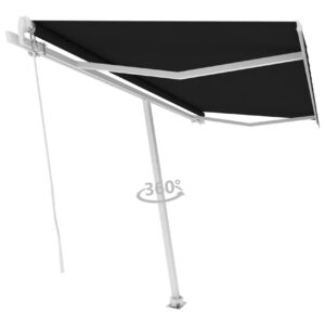 Vapaasti seisova sisäänkelattava markiisi 450x300 cm -