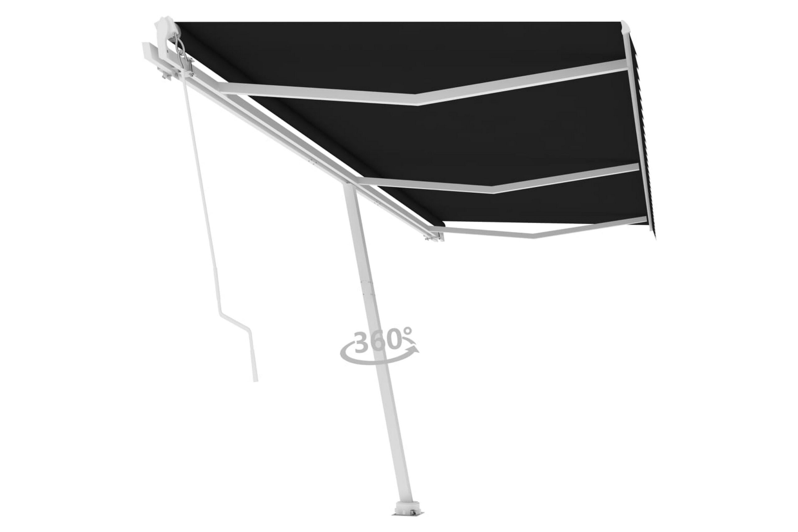 Vapaasti seisova sisäänkelattava markiisi 600x350 cm -