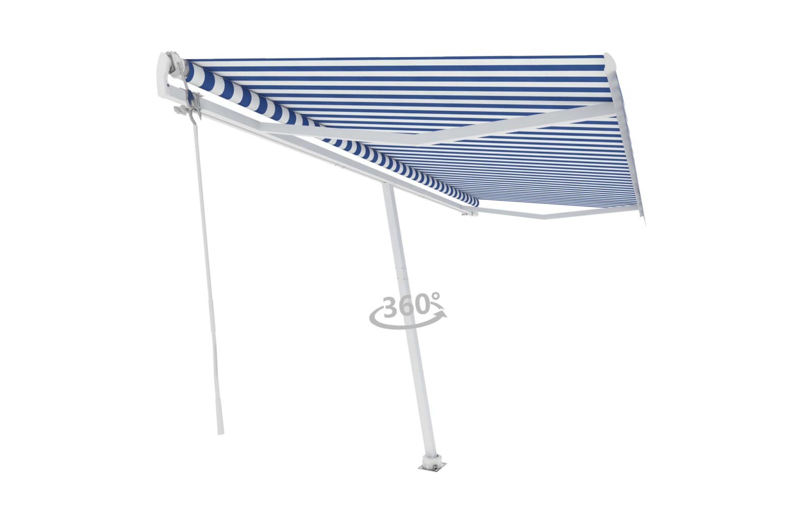 Vapaasti seisova sisäänkelattava markiisi 500x300 cm - Sininen