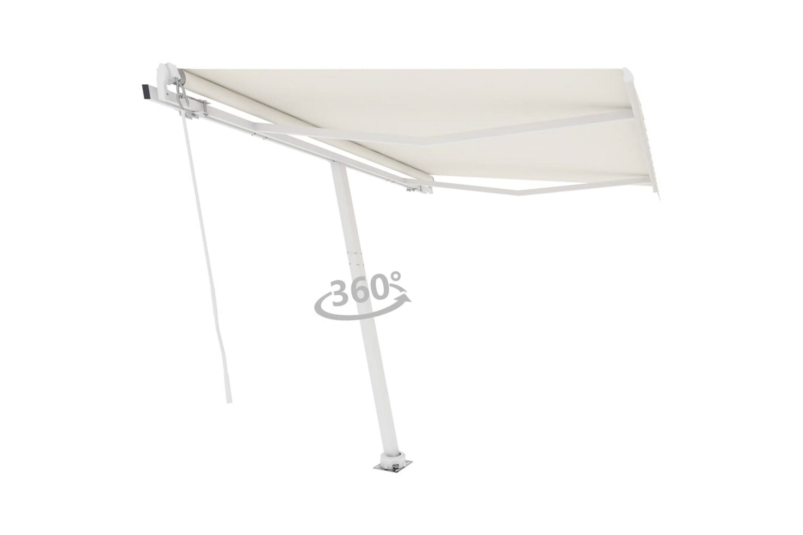 Vapaasti seisova sisäänkelattava markiisi 350x250 cm kerma - Kerma