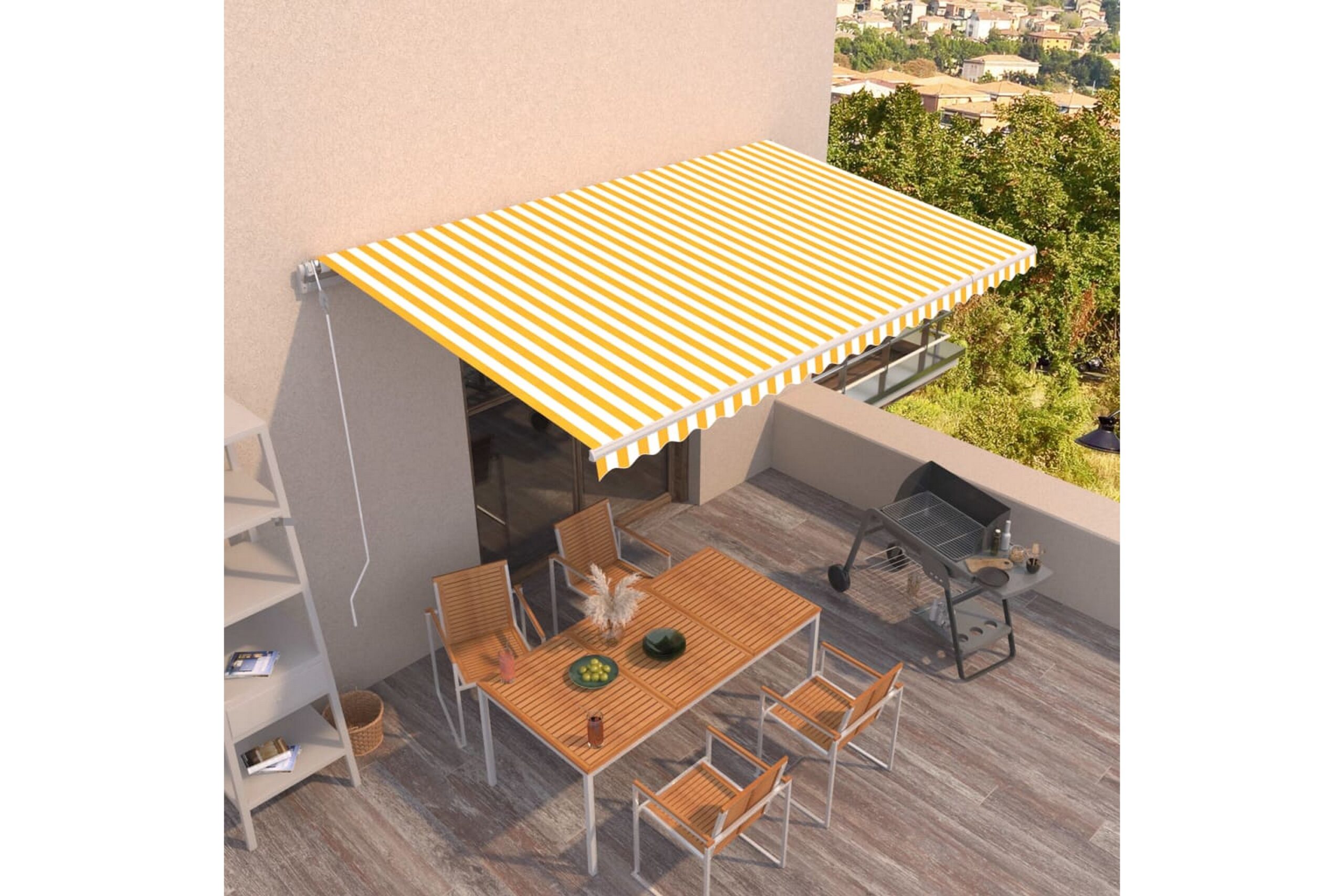 Automaattisesti sisäänkelattava markiisi 500x300 cm -