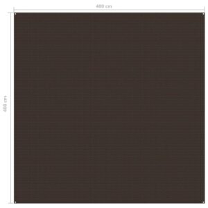Telttamatto 400x400 cm ruskea -