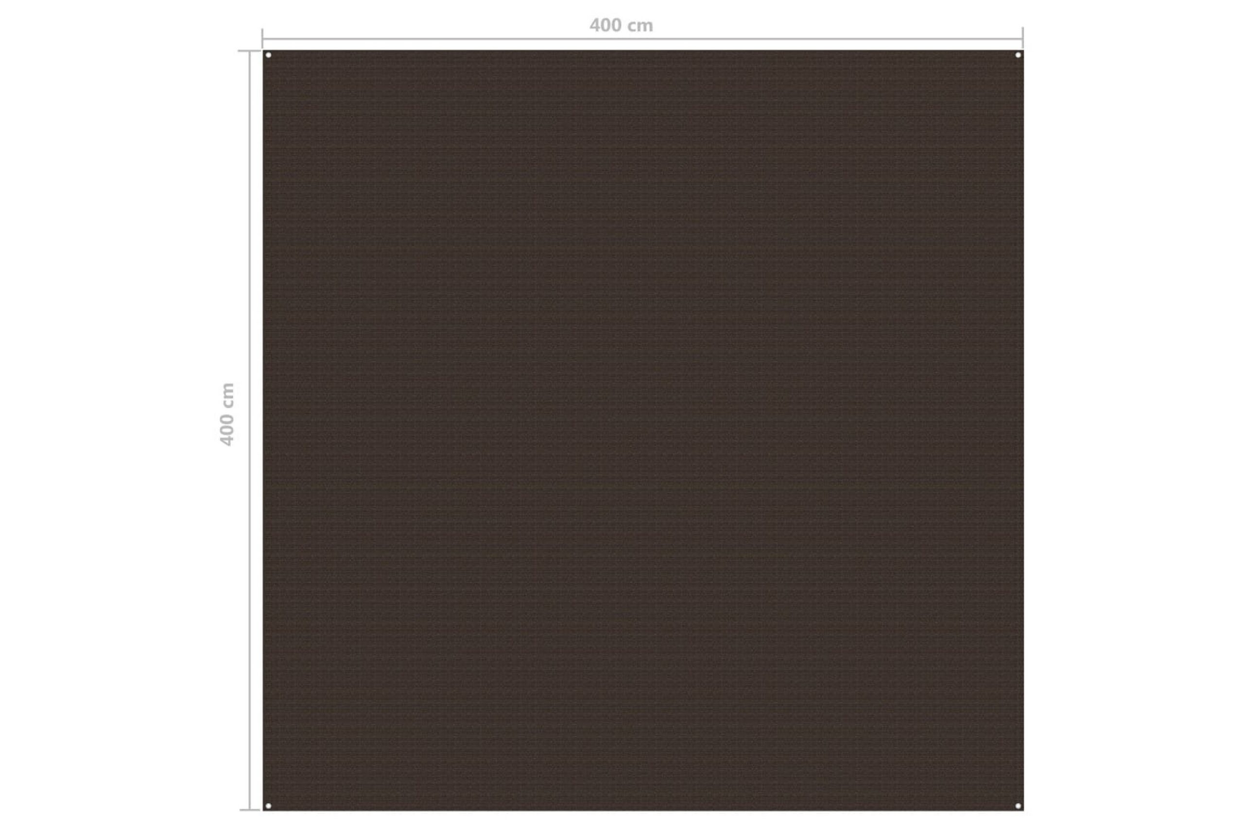 Telttamatto 400x400 cm ruskea -