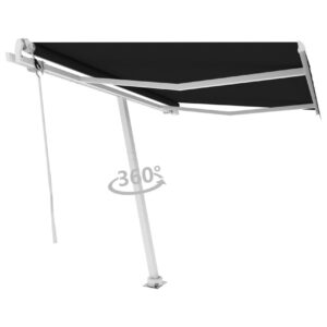 Vapaasti seisova sisäänkelattava markiisi 300x250cm - Antrasiitti
