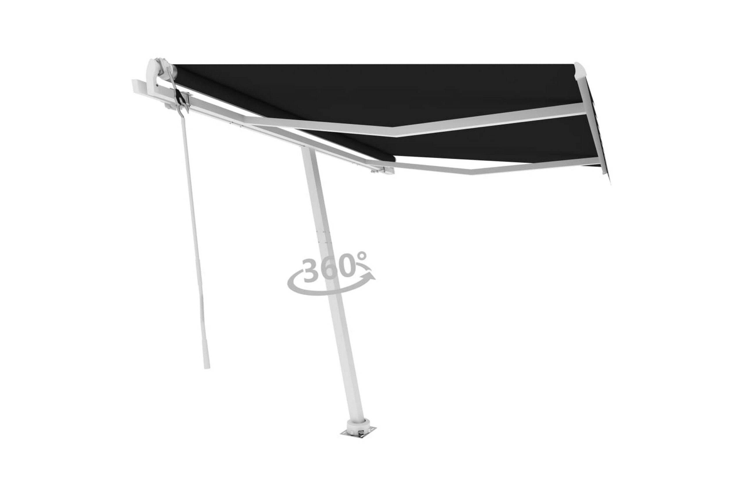 Vapaasti seisova sisäänkelattava markiisi 300x250cm - Antrasiitti