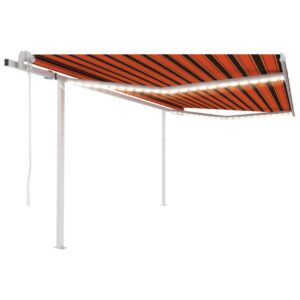 Sisäänkelattava markiisi LED/tuulisensori 4x3 m -