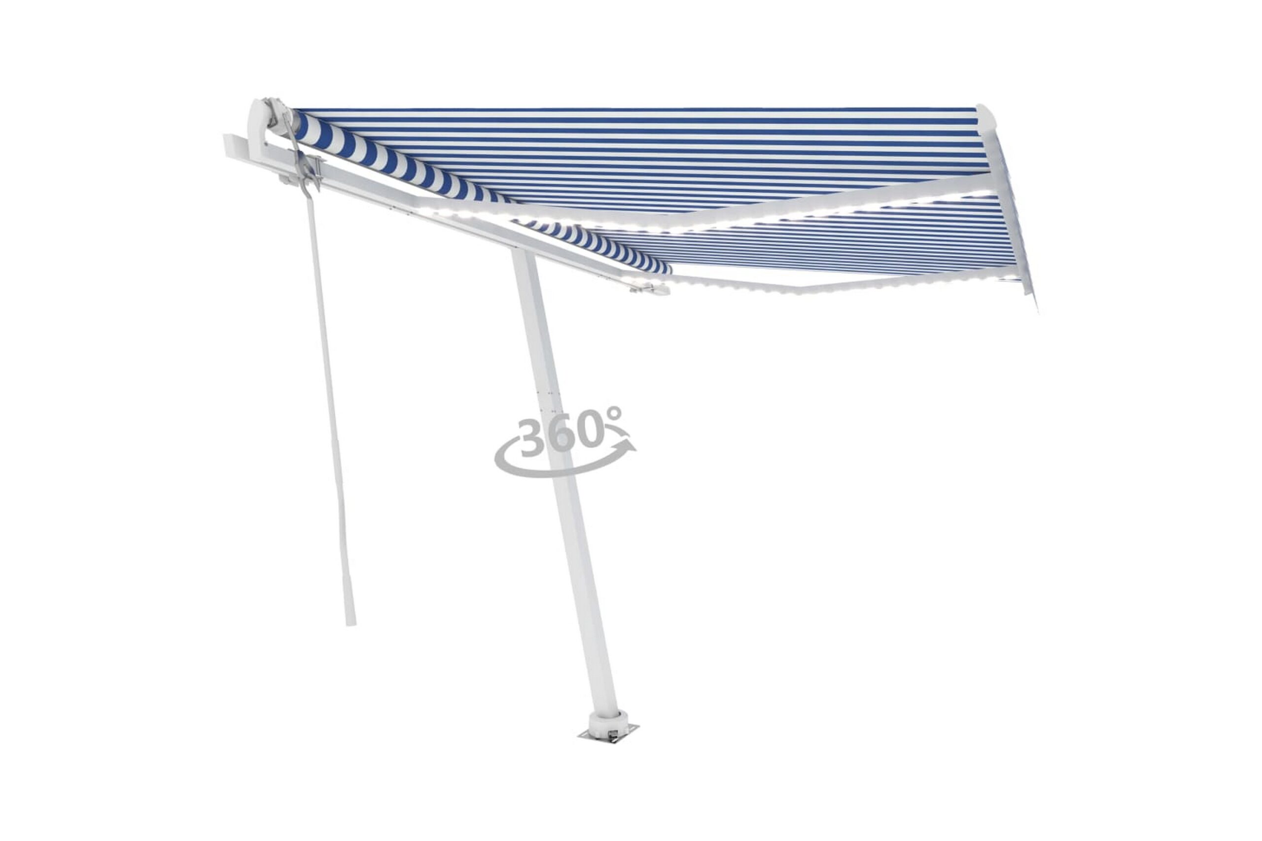 Sisäänkelattava markiisi LED/tuulisensori 300x250 cm - Sininen