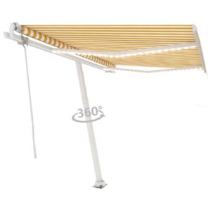 Sisäänkelattava markiisi LED/tuulisensori 300x250cm - Keltainen