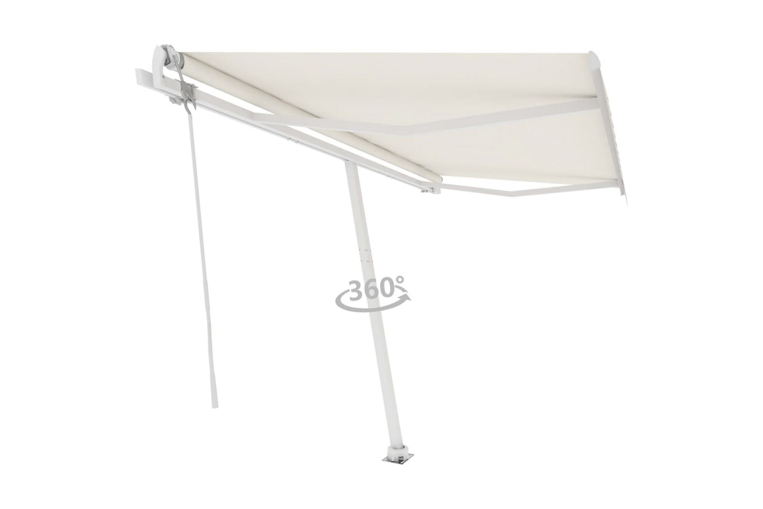 Vapaasti seisova sisäänkelattava markiisi 400x350 cm kerma - Kerma